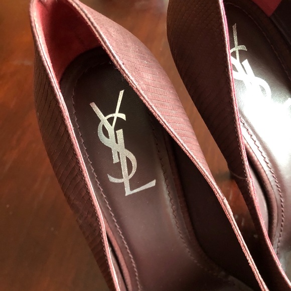 YSL Platform Heels. Exotic Reptile Emboss - Picture 6 of 7